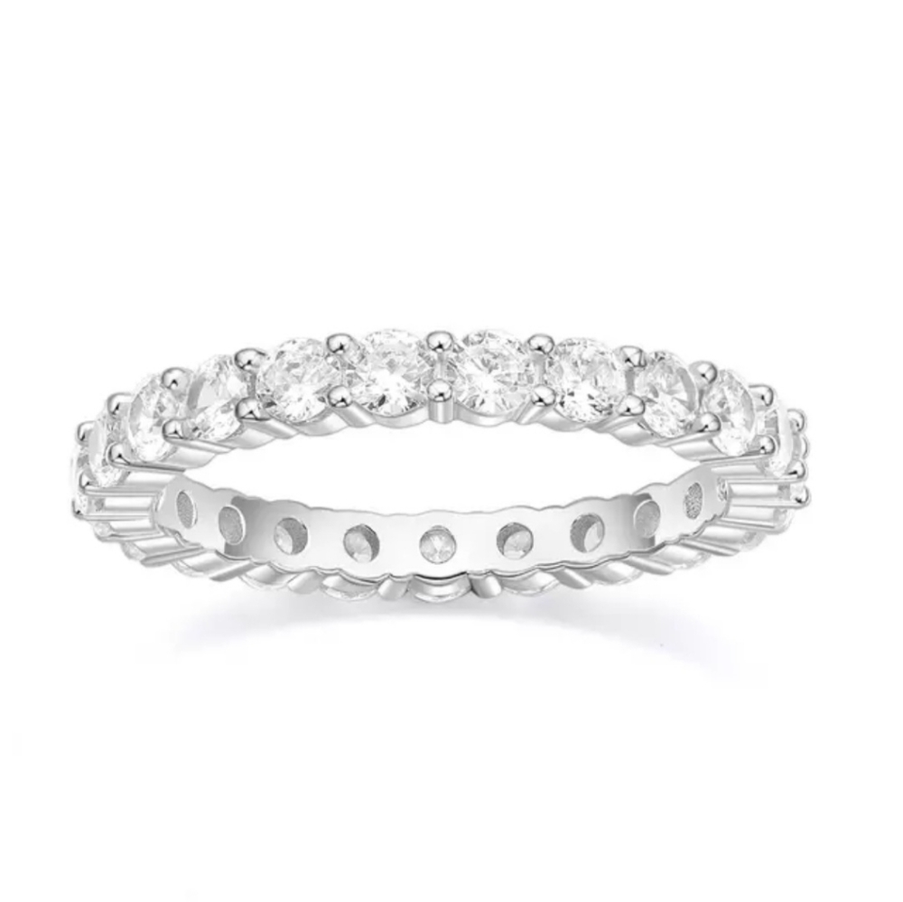 1.00 Carat White Moissanite Diamond Eternity Wedding Bands for women
